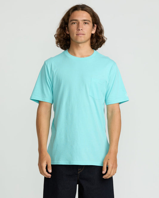 Men's Solid Short Sleeve Shirt Pocket Tee | Volcom Trending