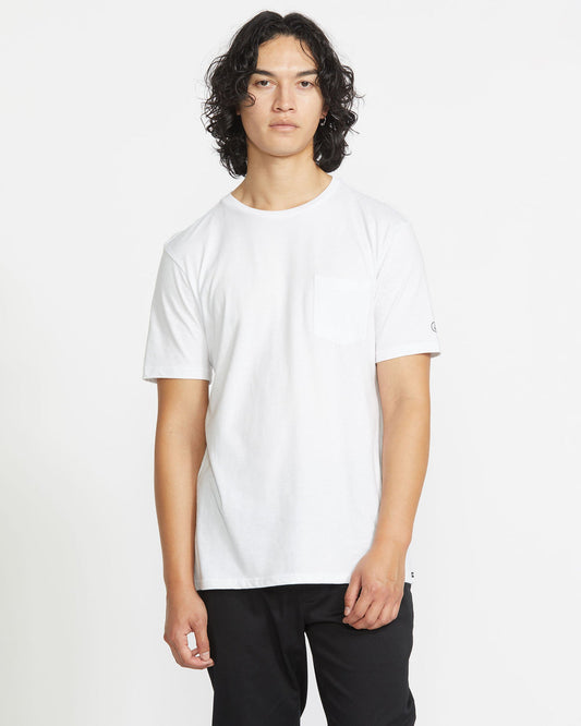Men's Solid Short Sleeve Shirt Pocket Tee | Volcom Best Price