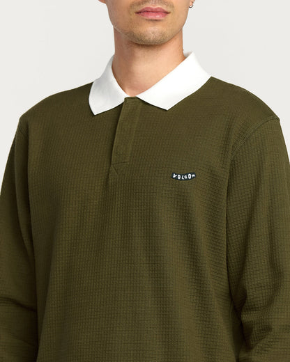 Men's Curbstone Polo Long Sleeve Shirt | Volcom Deals