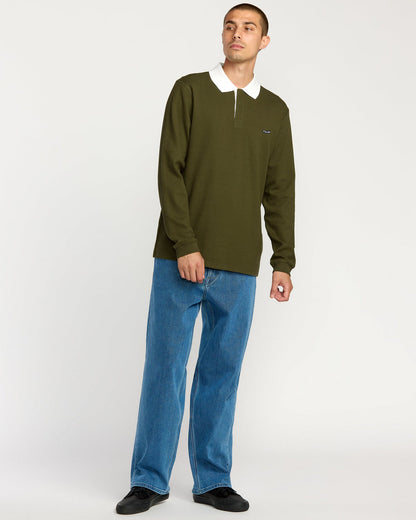 Men's Curbstone Polo Long Sleeve Shirt | Volcom Deals