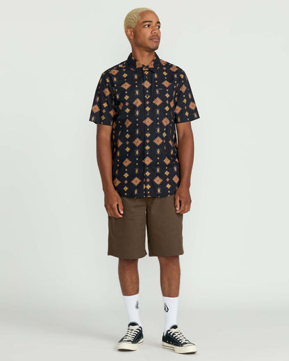 Men's Desert Dobby Short Sleeve Shirt | Volcom Great Value