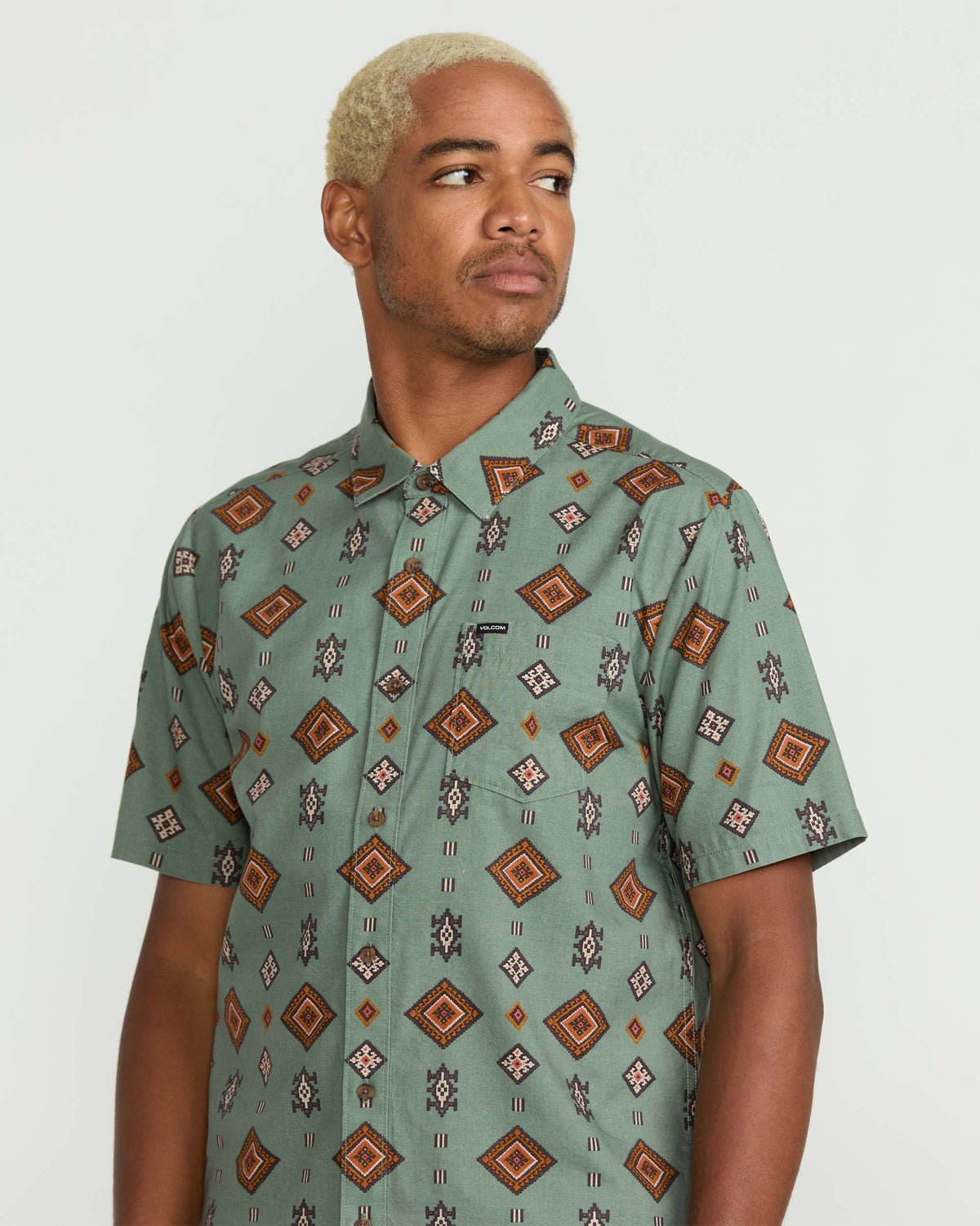 Men's Desert Dobby Short Sleeve Shirt | Volcom Trusted
