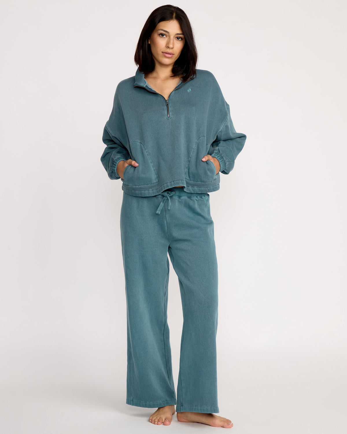 Women's Stone Soft Quarter Zip Pullover | Volcom New