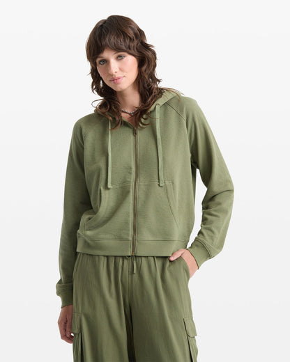 Women's Lived In Fleece Zip Sweatshirt | Volcom Smart Buy