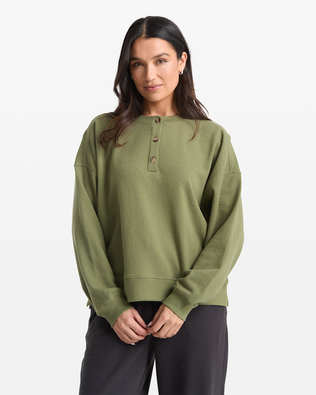 Women's Lived In Fleece Henley | Volcom Smart Buy