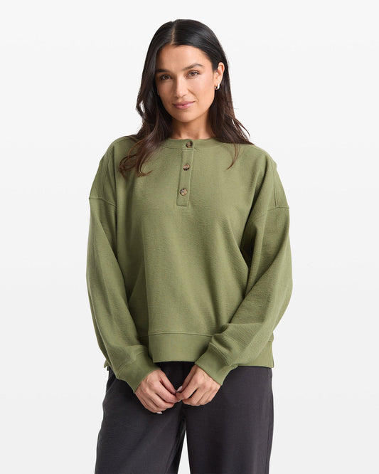 Women's Lived In Fleece Henley | Volcom Smart Buy