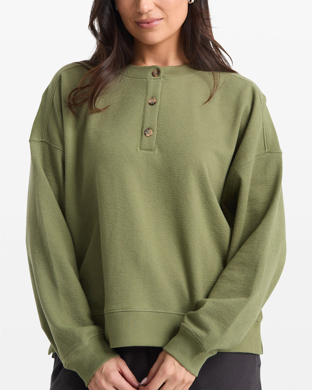 Women's Lived In Fleece Henley | Volcom Smart Buy