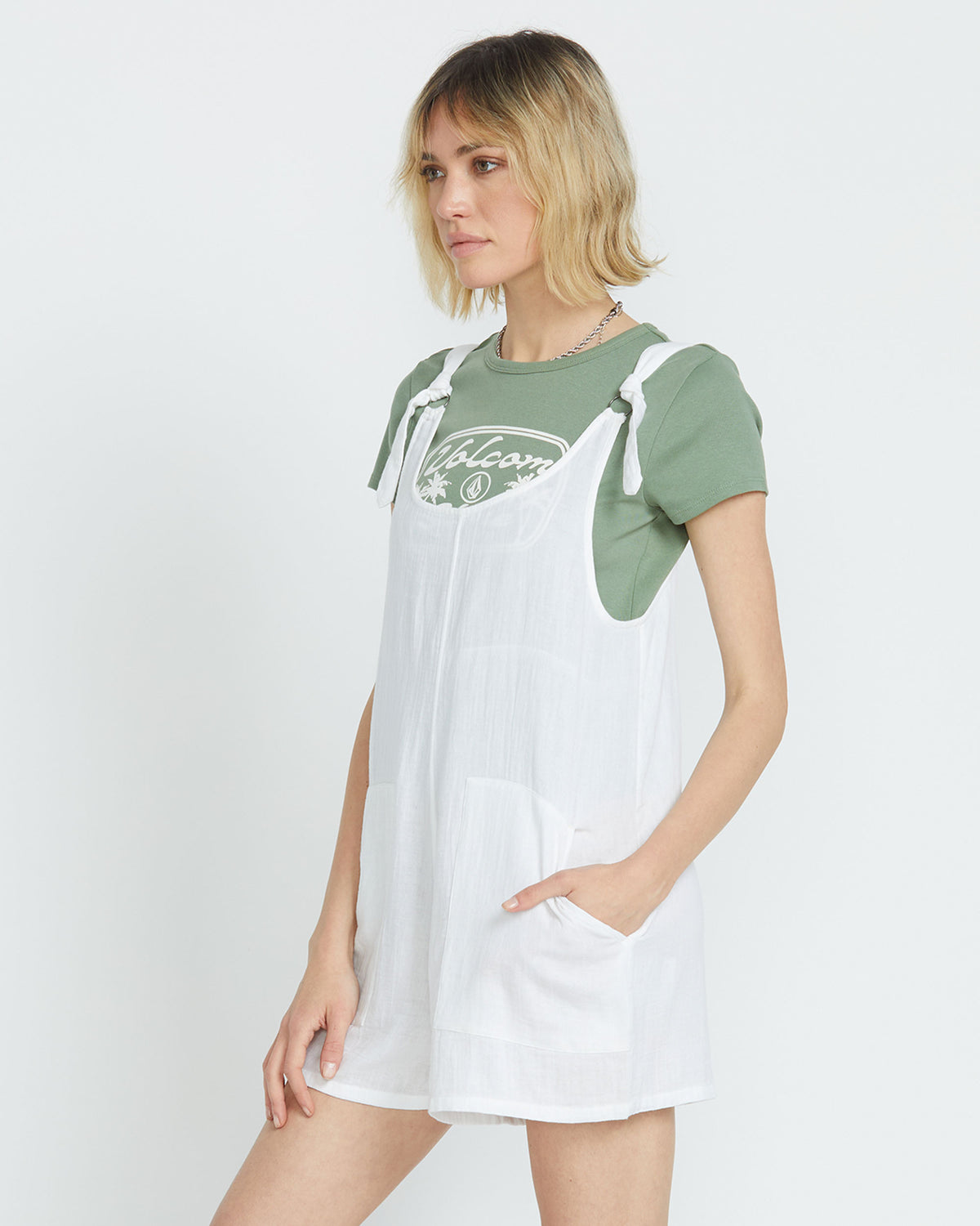 Women's Lil Tie Strap Romper | Volcom Sale