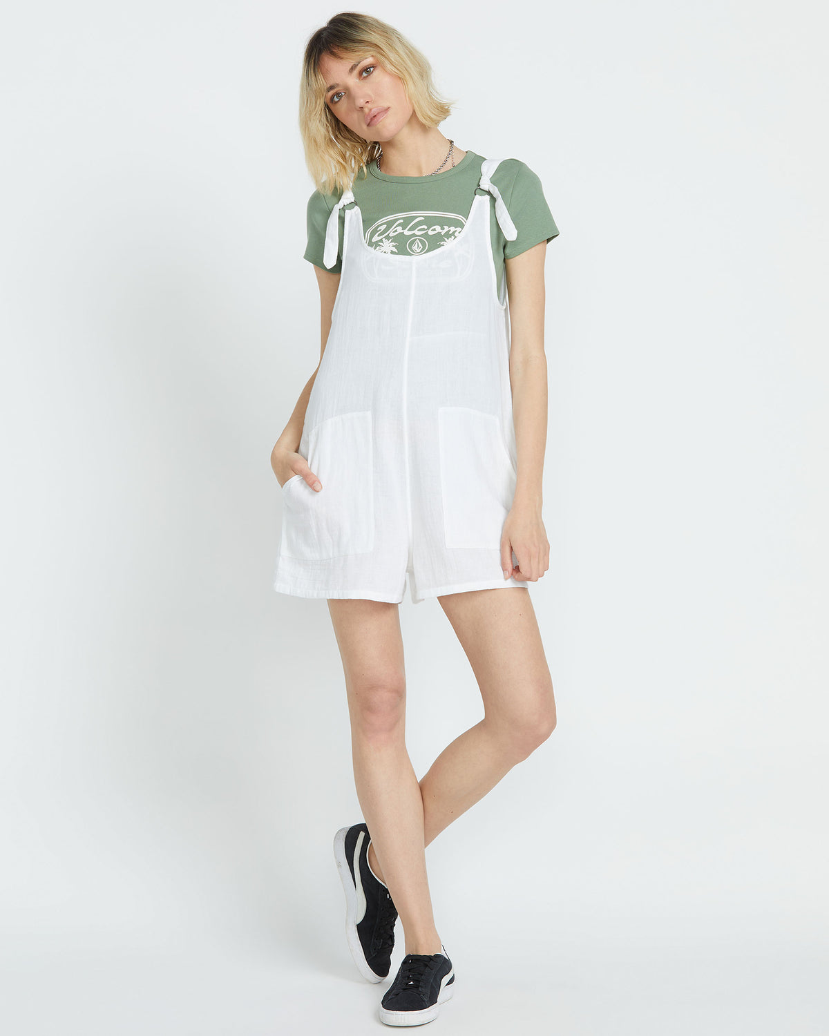 Women's Lil Tie Strap Romper | Volcom Sale