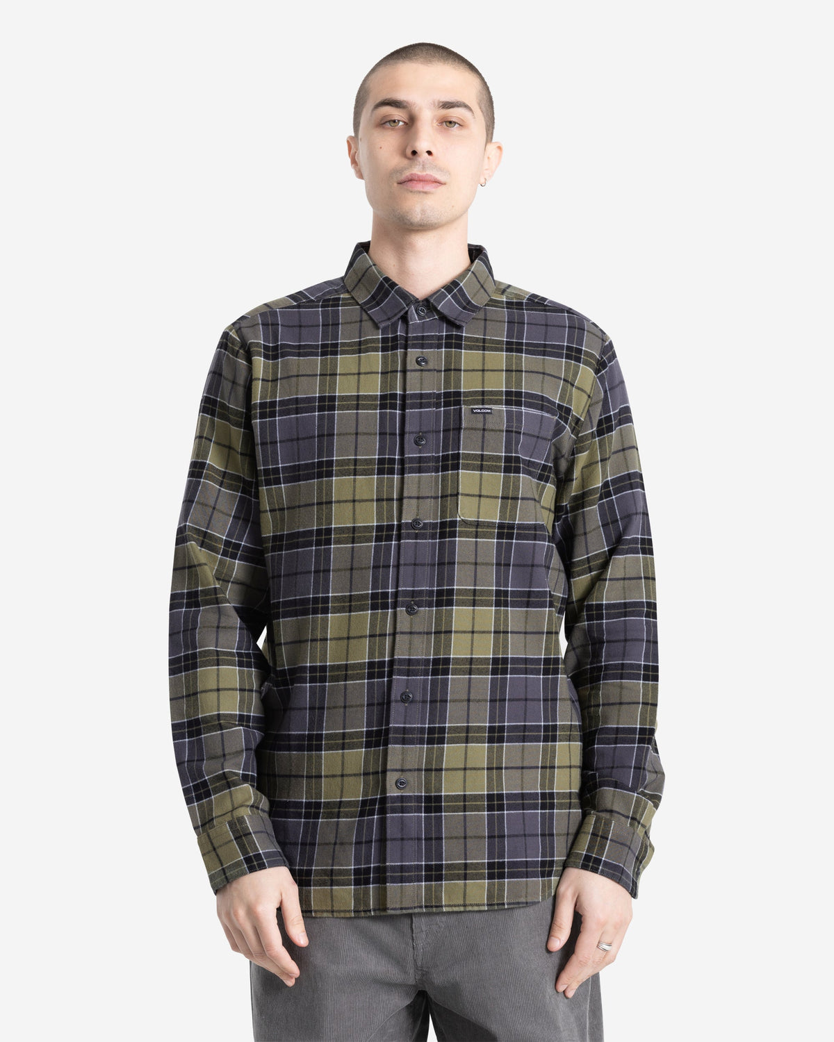 Men's Caden Plaid Long Sleeve Shirt | Volcom Signature