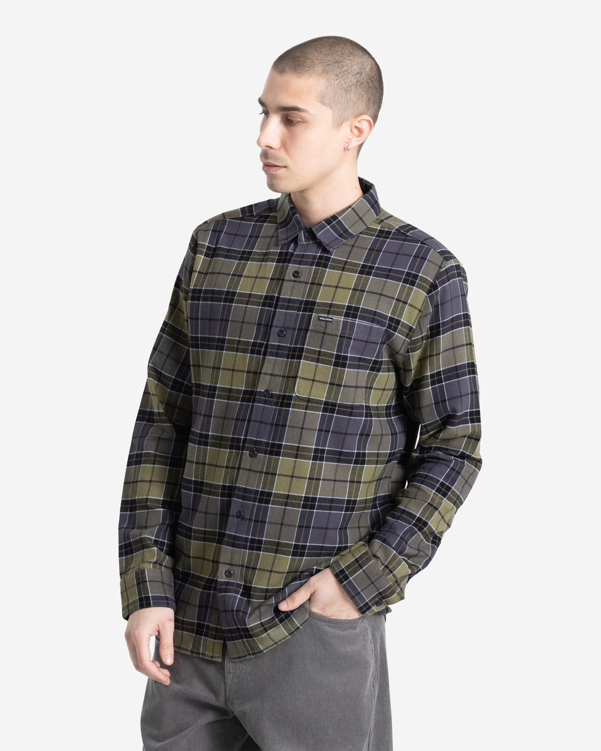 Men's Caden Plaid Long Sleeve Shirt | Volcom Signature