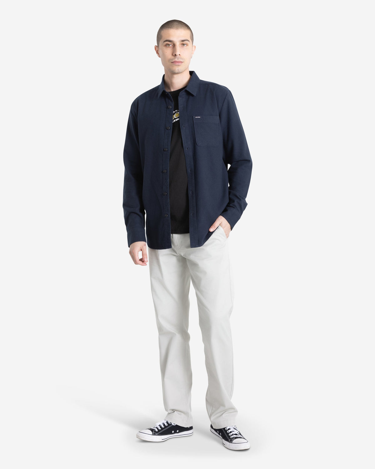 Men's Caden Solid Long Sleeve Shirt | Volcom Latest